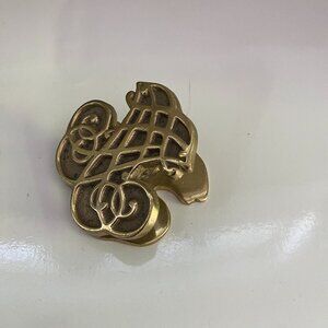 Solid Brass Fleur-de-lis large paperweight memo clip Thomas Jefferson design